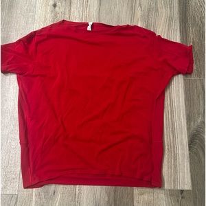 Lululemon Back in Action Short Sleeve Shirt red